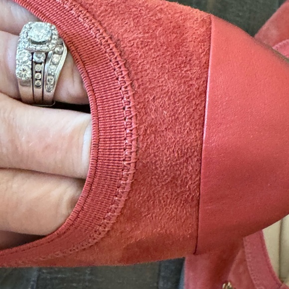 Cole Haan ELBRIDGE Womens Size 8.5 B US Red Suede Leather Cap Toe Ballet Flats - Picture 8 of 12